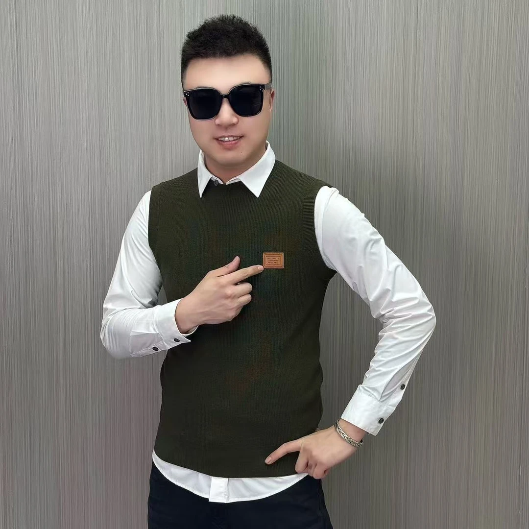 【018】 佤沙服饰 男士新款秋冬时尚百搭针织马甲