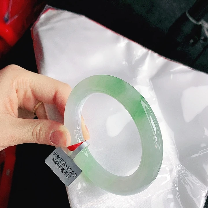 翡翠未镶嵌手镯缅甸天然a货翡翠手镯46号