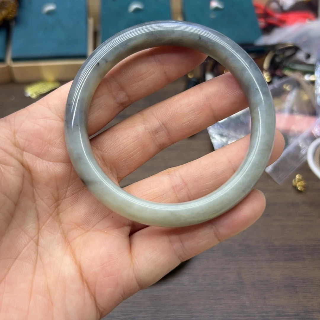 和田玉未镶嵌手镯60圈围166