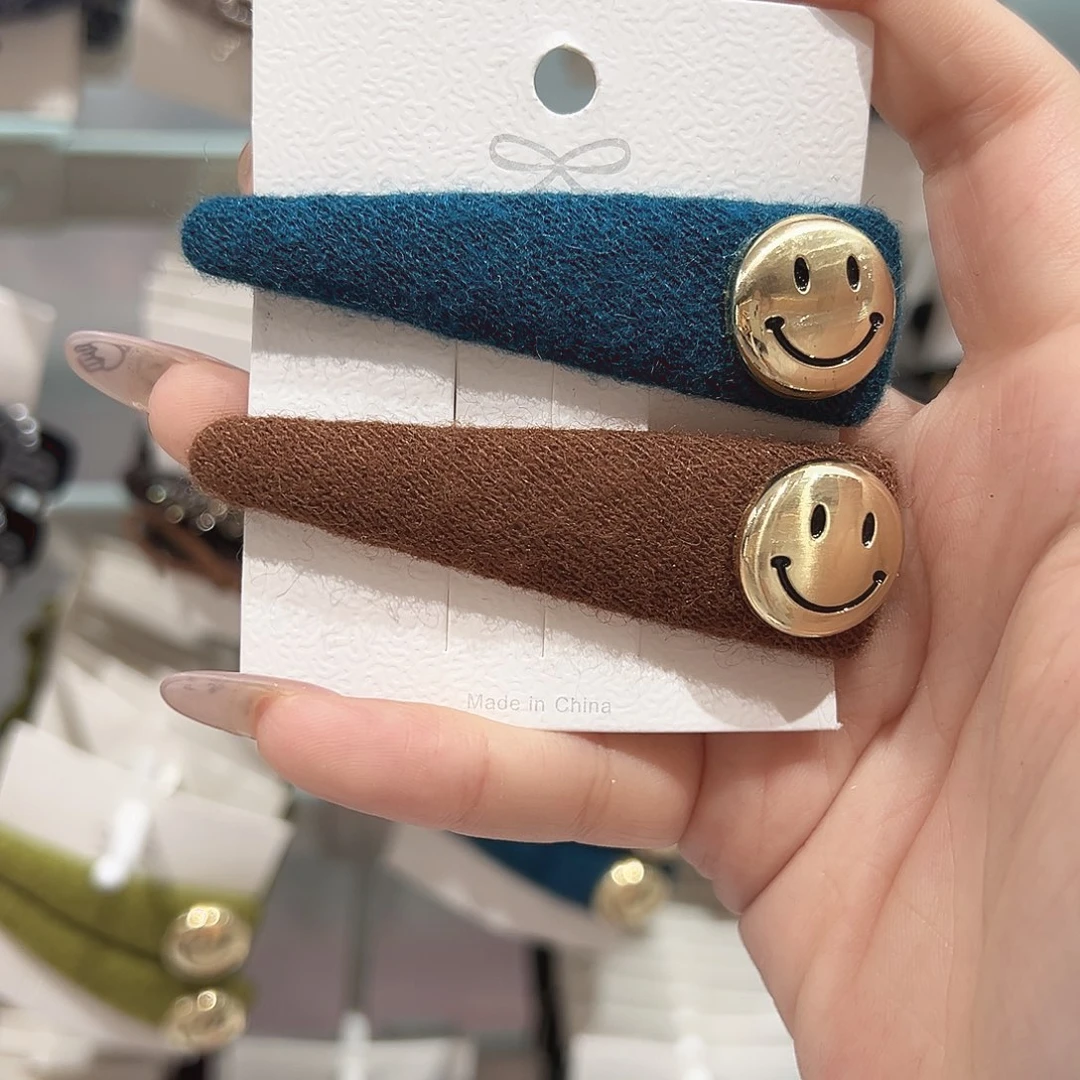 非金属仿珍珠笑脸蓝咖掰掰夹