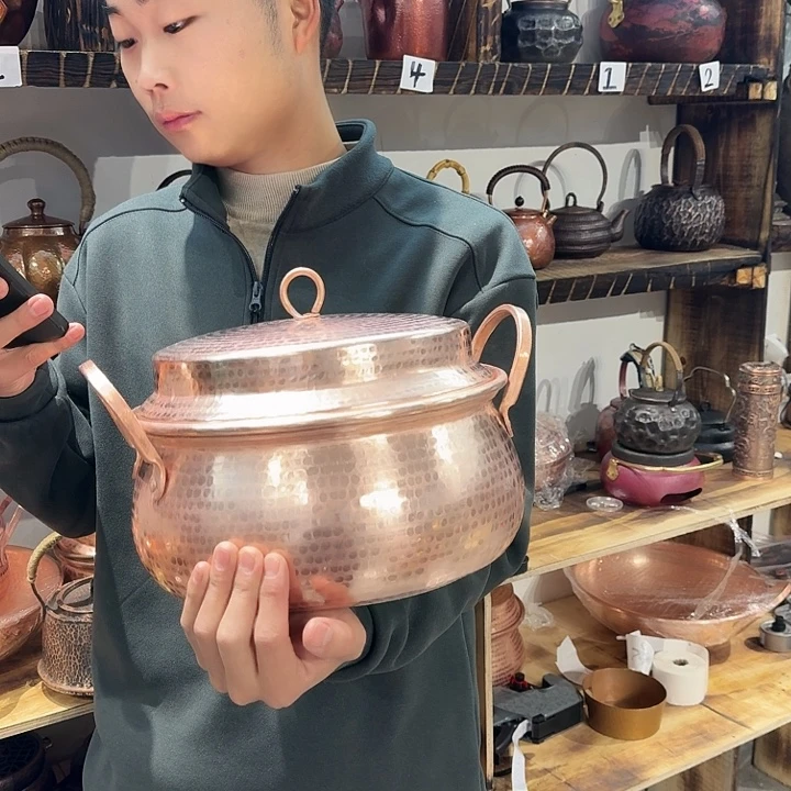 晋***都紫铜手工制作摆件一个