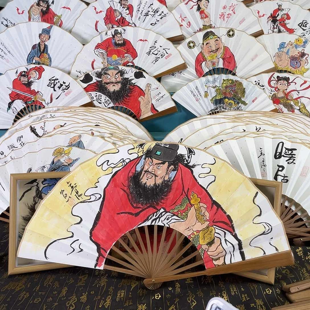 国画爱****哥手绘折扇一把