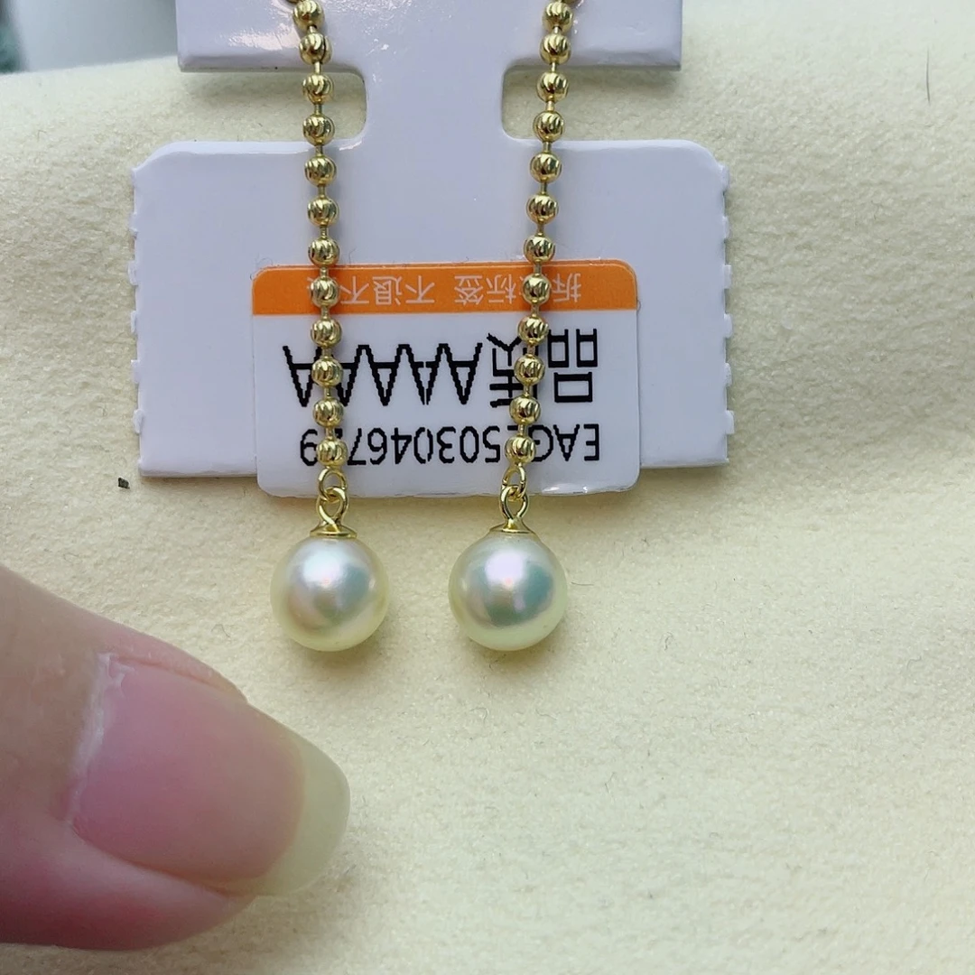 银S925镶嵌耳饰海水珍珠w65