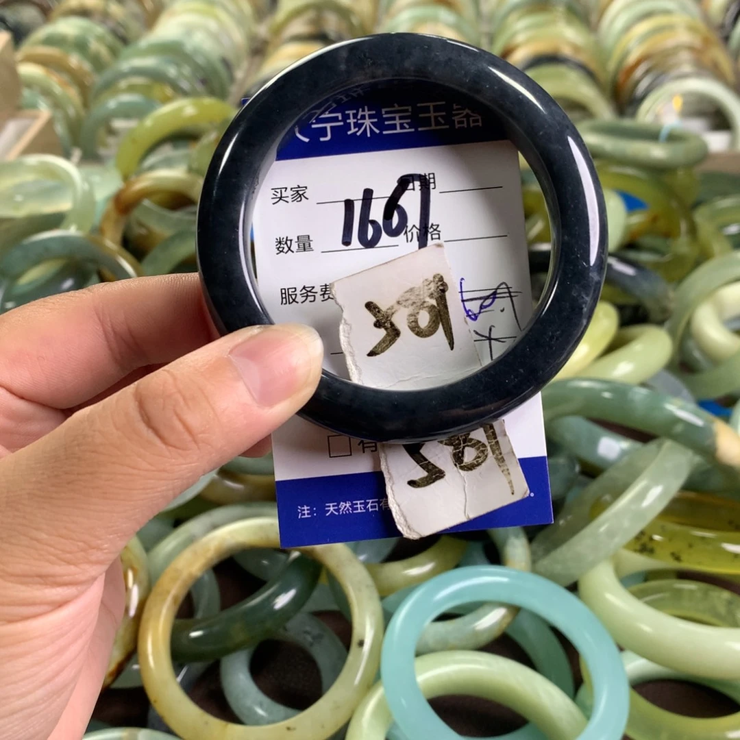 未镶嵌蛇纹石玉手镯1667