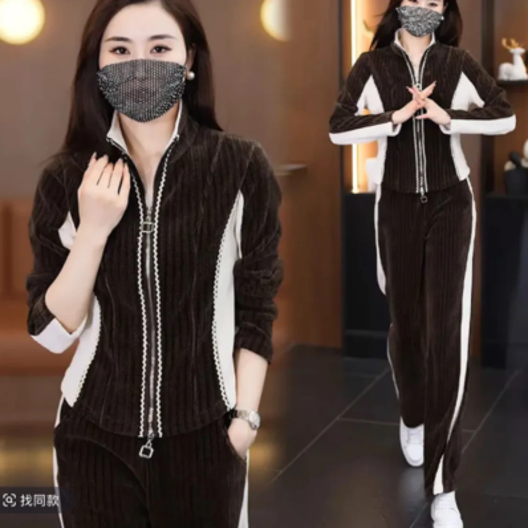 2024冬季新款时尚两件套套装加厚