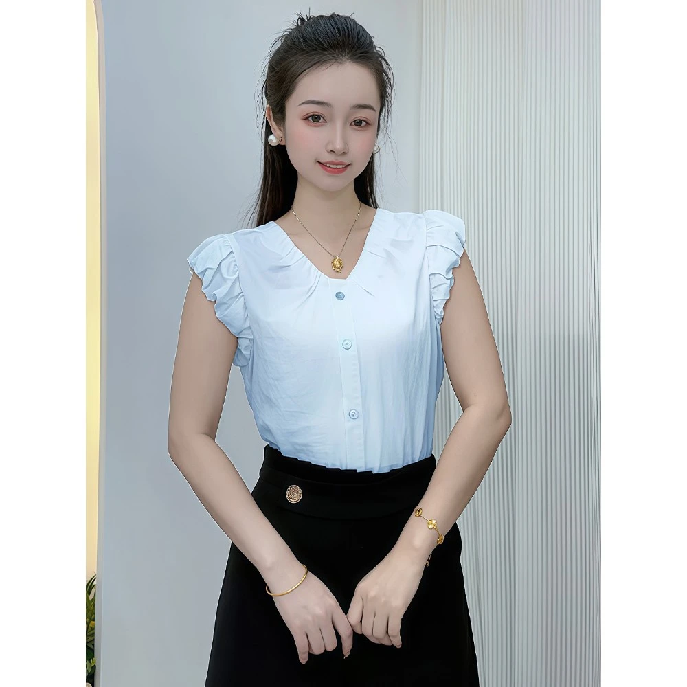 小个子巨显瘦超好看短袖衬衫女夏日爆款2025新款大码胖mm宽松上衣