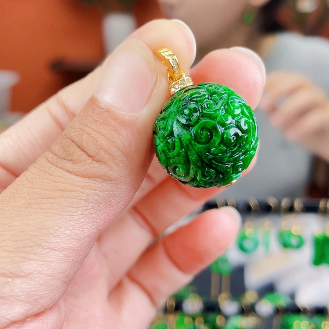 翡翠未镶嵌耳饰饰品