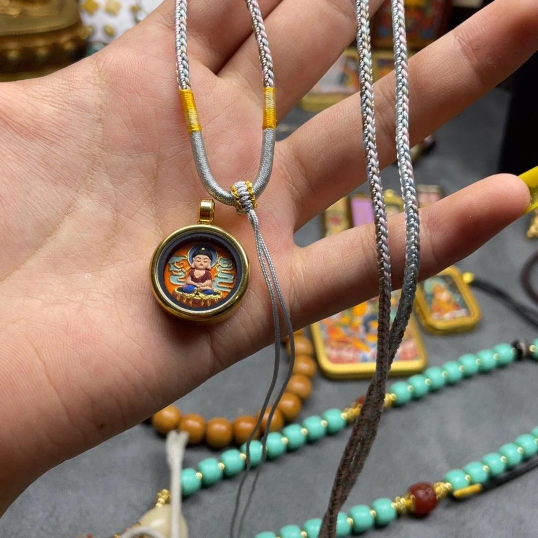 琉璃颈饰?****唐卡手绘男女同款