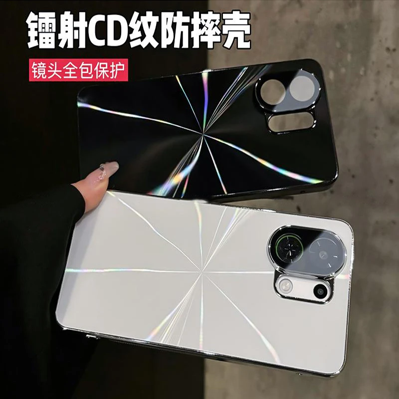 CD纹镭射适用于OPPOk13turbo手机壳电镀防滑条镜头全包防摔保护套