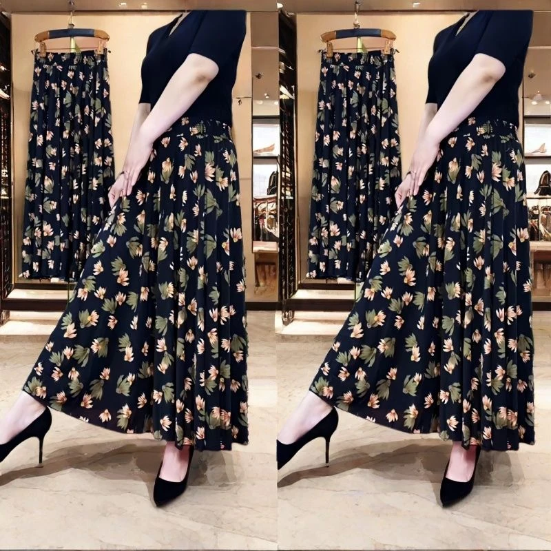 高贵上档次半裙洋气碎花半身裙半身裙女款爆款2025新款女装半身裙