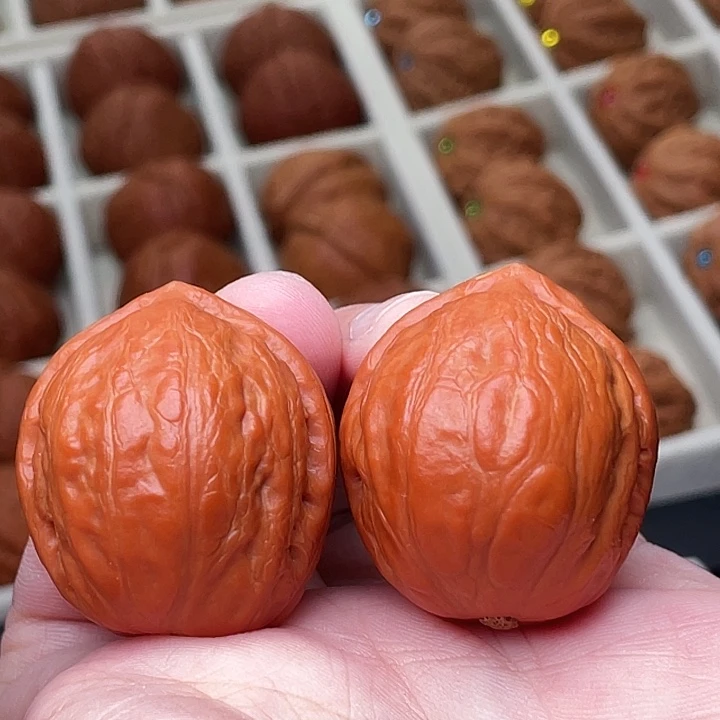 把件文玩核桃兰寿金鱼肚