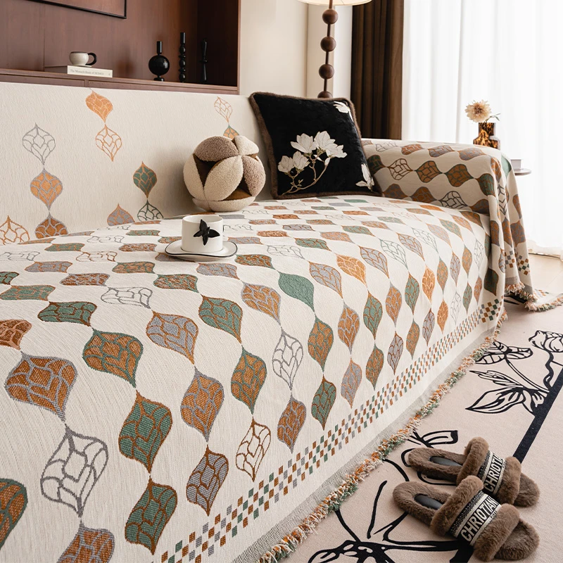 复古风沙发盖布巾2025新款全盖四季通用雪尼尔轻奢高级感沙发盖巾