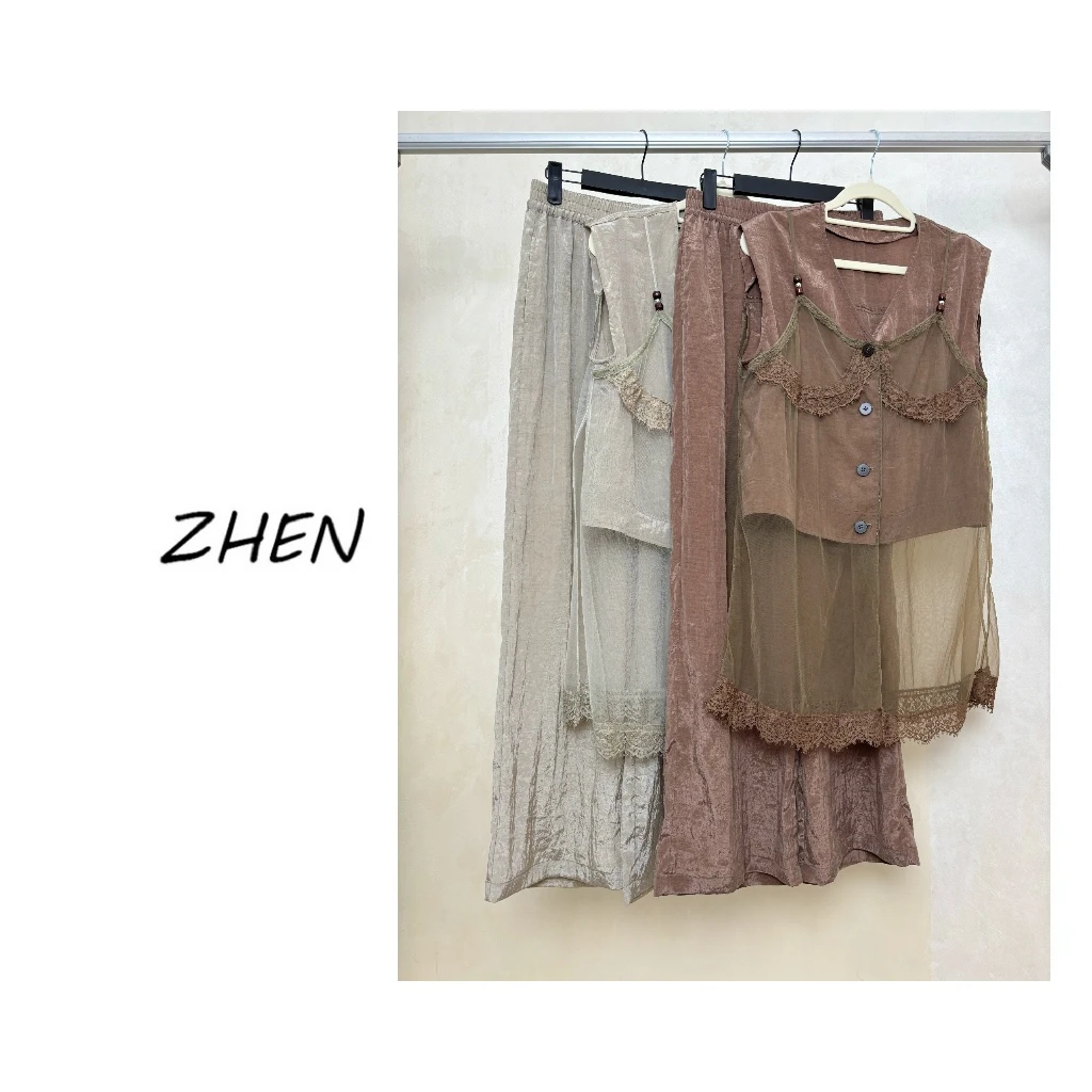 【ZHEN】25K00723 2025新款时尚气质修身显瘦设计师款时尚套装女