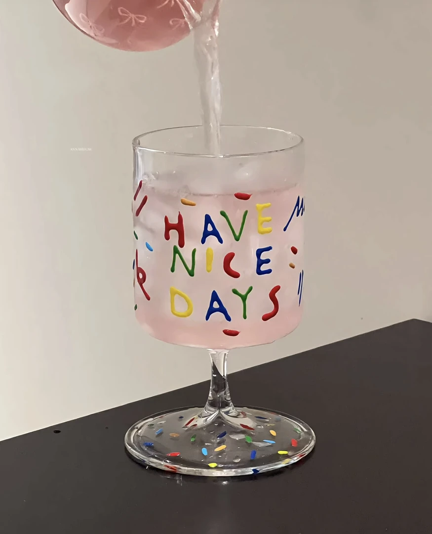 简约风手柄款卡通酒杯可爱少女心家用创意