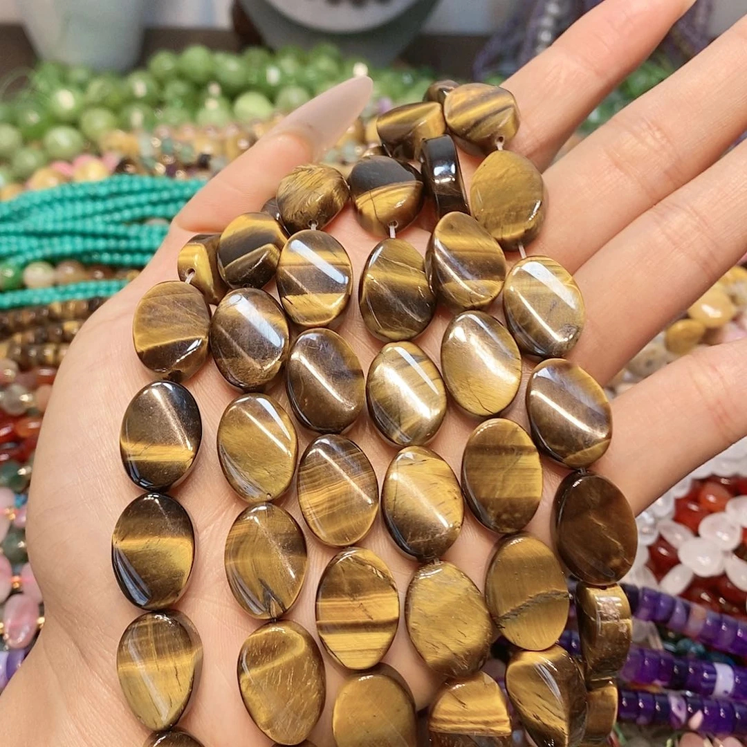 散珠玛瑙/玉髓虎眼扭牌短条