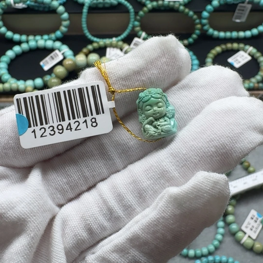 绿松石未镶嵌挂件