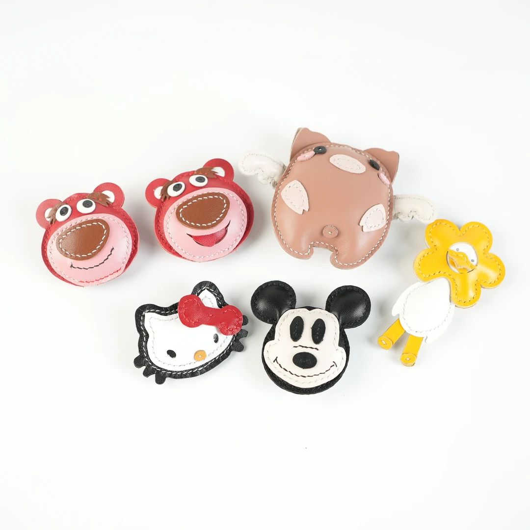 【手工钥匙扣/胸针】羊皮手工包挂件可爱时尚挂件