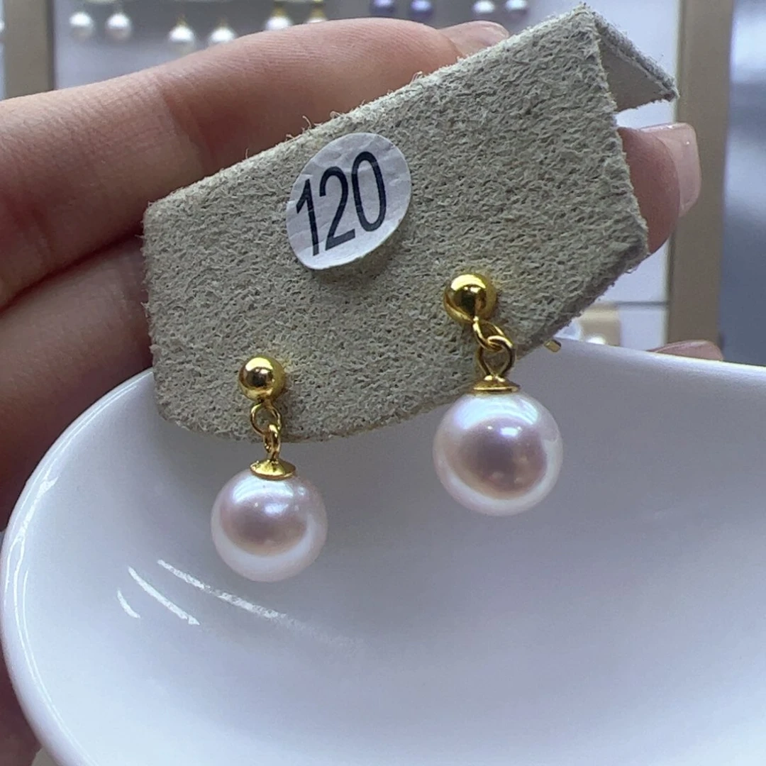 淡水珍珠耳饰银S925镶嵌