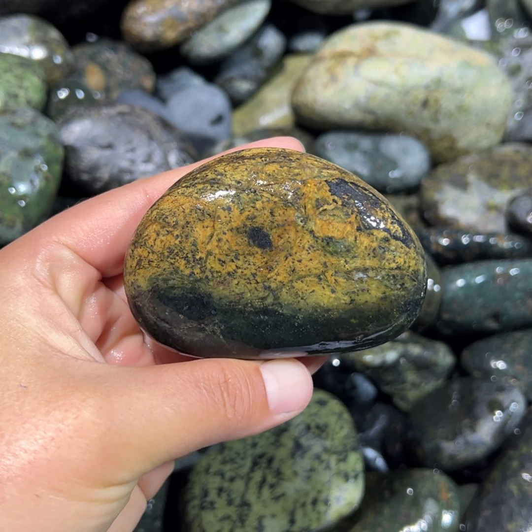 未镶嵌蛇纹石玉西藏藏玉药王石福*家