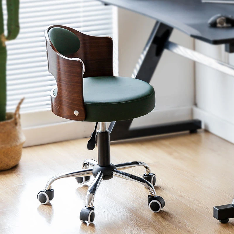 轻奢高级吧台椅学习办公电脑椅可旋转滑轮万向轮升降椅子久坐舒适