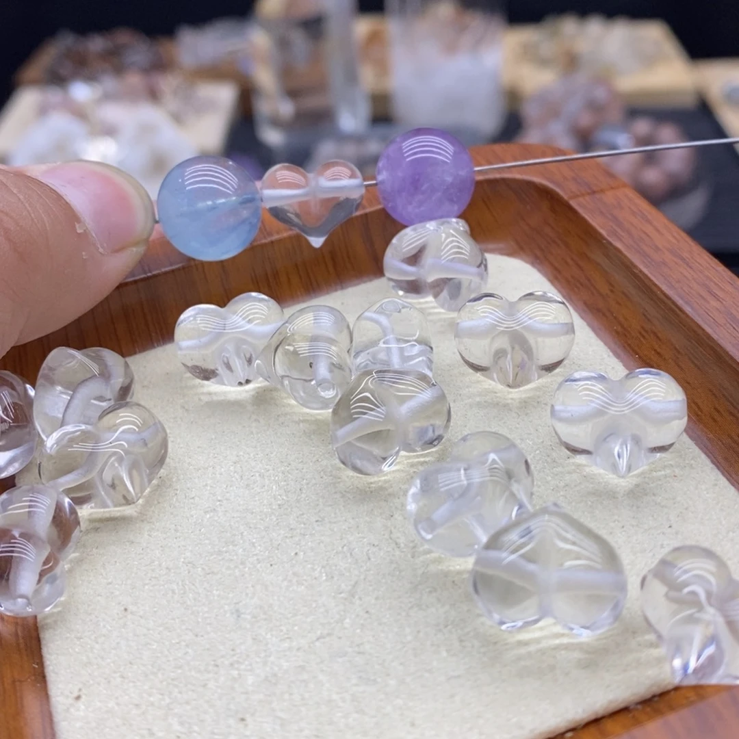 白水晶爱心卡12/13未镶嵌水晶