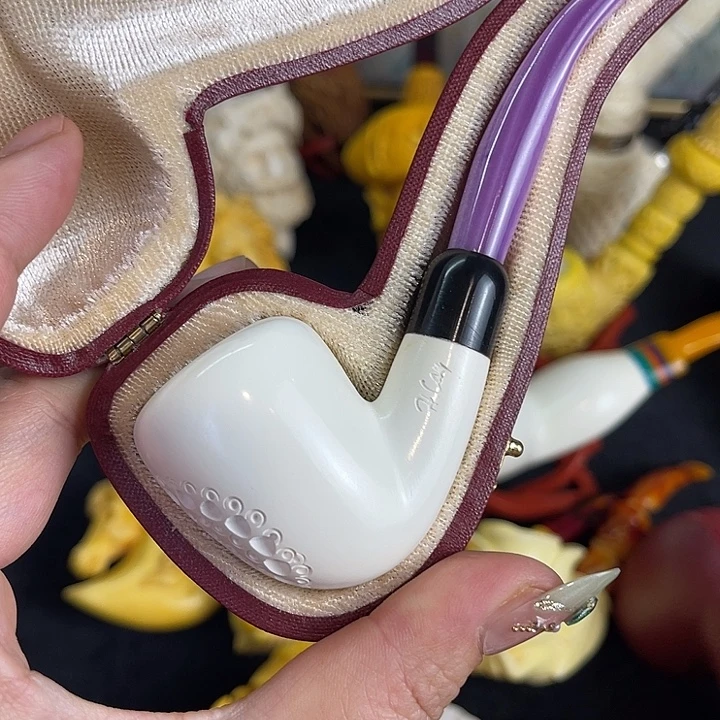 学***活海泡石烟斗中号军插牛头