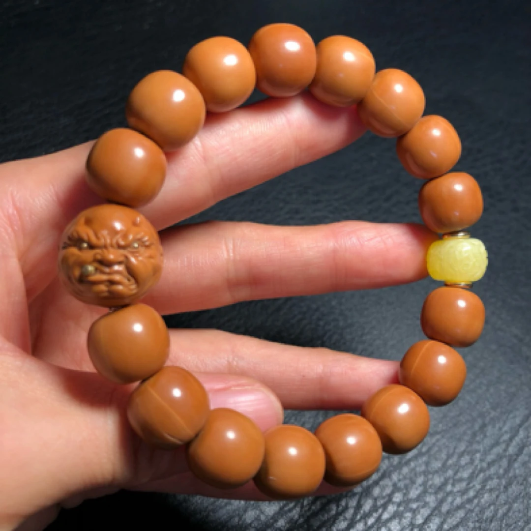 精品猴头核桃雕烟鬼恶僧老型手串尺寸1.3*1.2cm文玩个性霸气男女