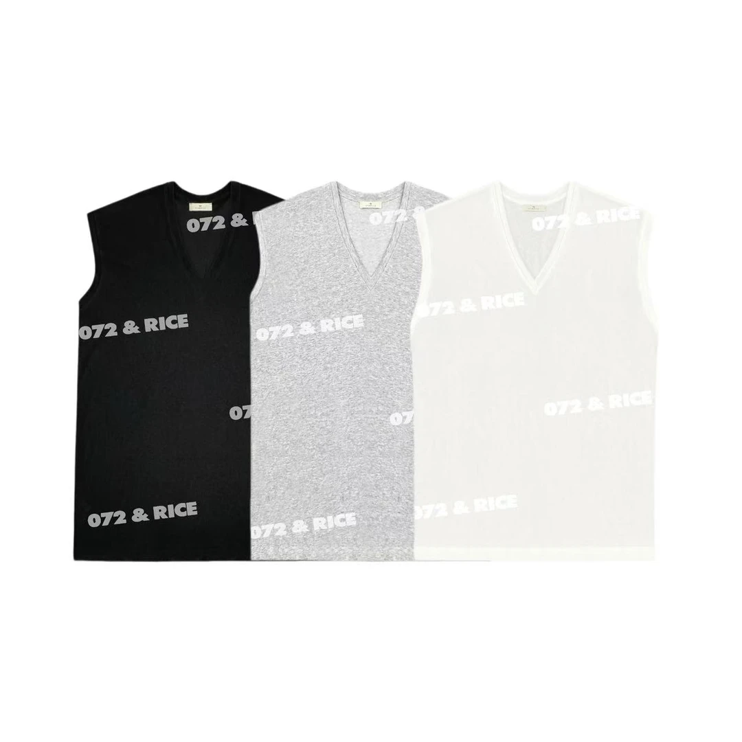 072 & RICE【佩里TEE】棉 夏季休闲V领连袖上衣 Z-32NB400