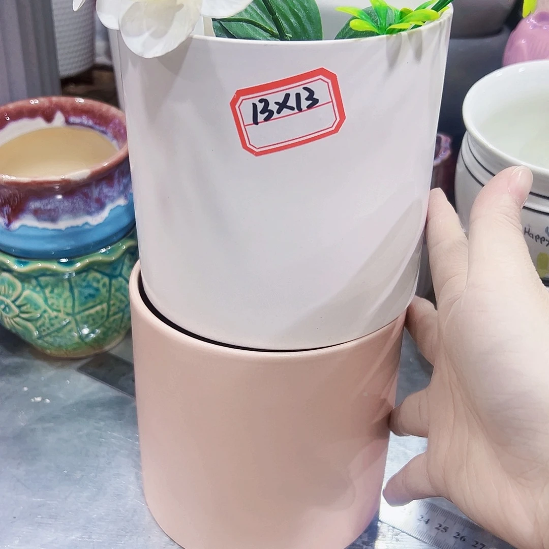 外贸尾单陶瓷花盆凑10米包邮