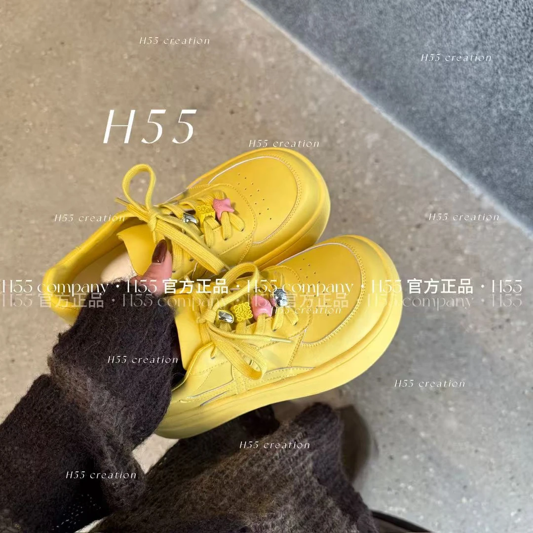 H55-“芒果头的小黄鸭”大头娃娃鞋4.5cm10-2895-RD