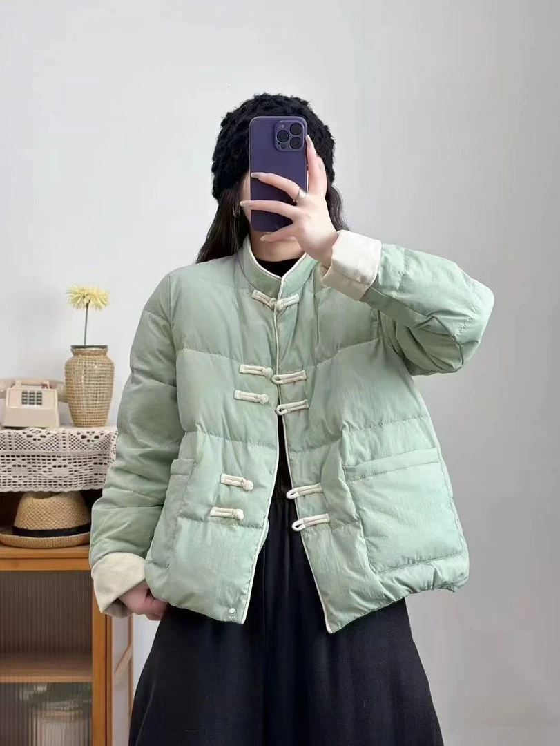 2024冬季新款新中式国风羽绒服