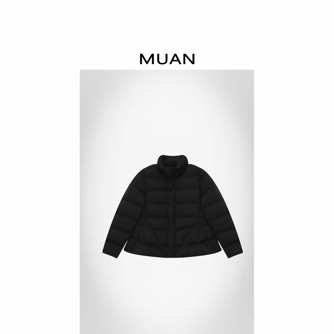 木岸MUAN：《小赫本羽绒服》定制赫本风高级90白鸭羽绒服女D-JD-0908