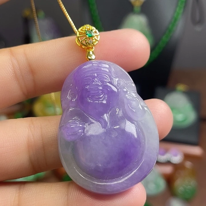 翡翠未镶嵌吊坠(赠链)