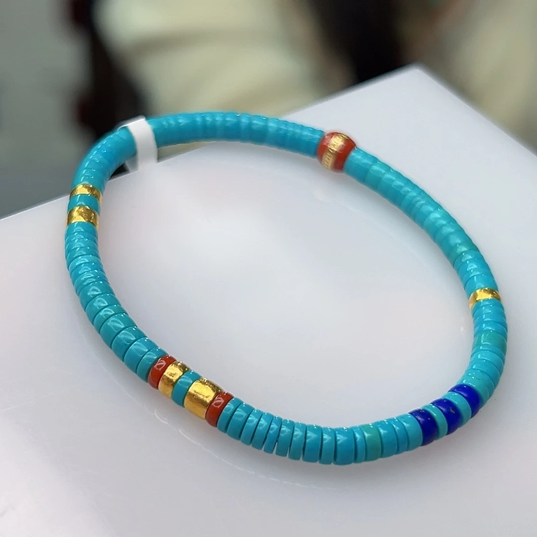 绿松石珠宝奇石18K金镶嵌