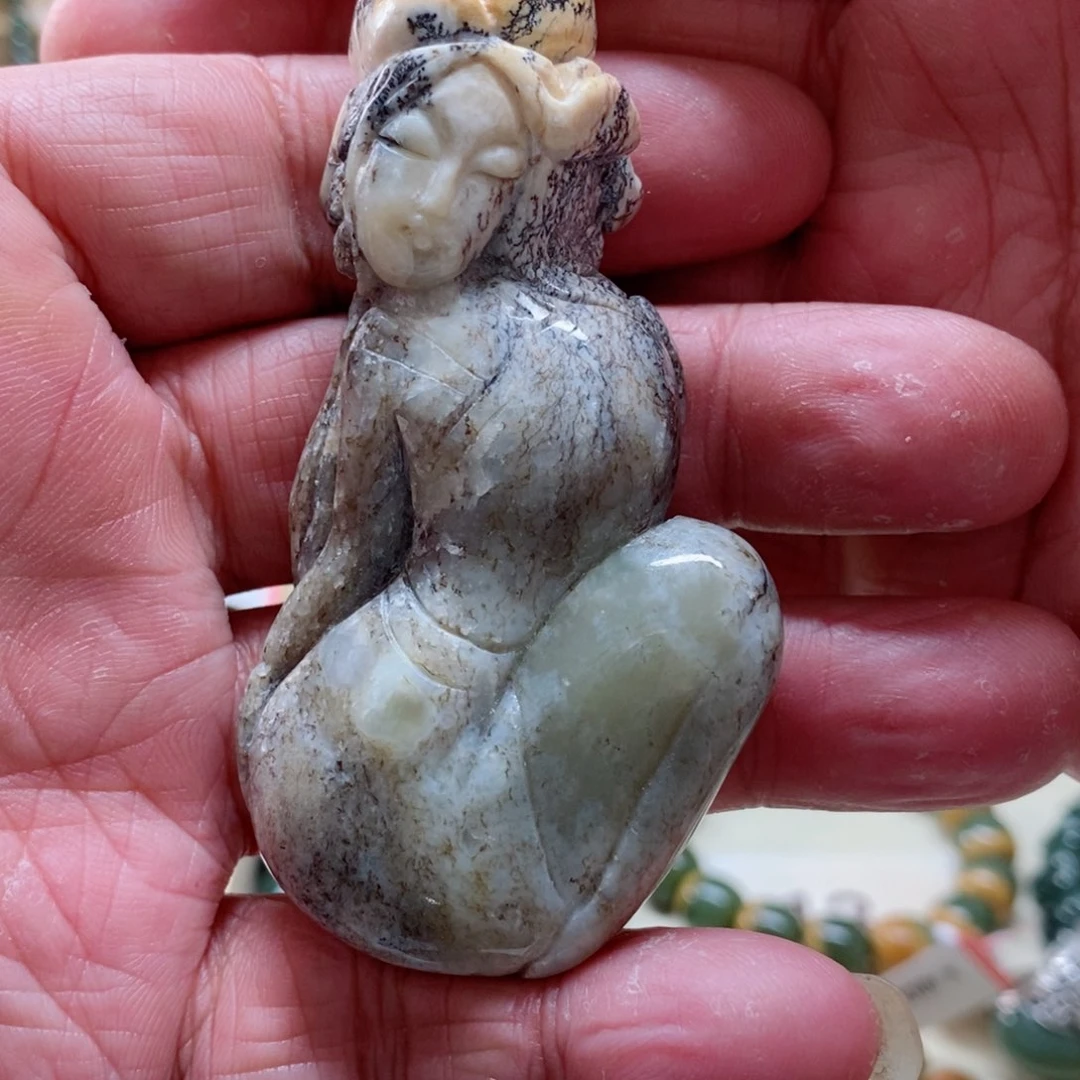 透闪石质玉手把未镶嵌菩*子