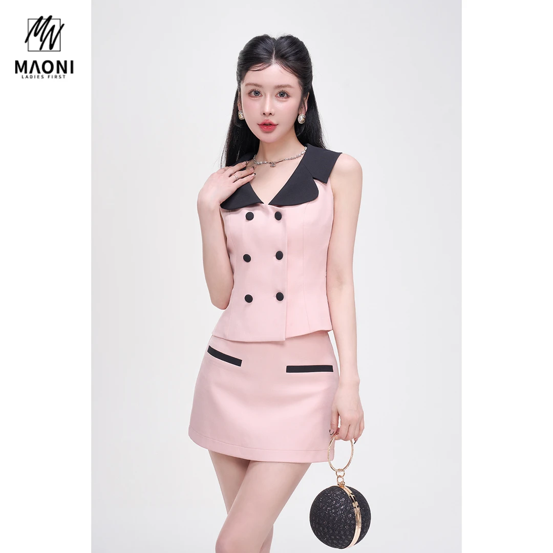 毛妮Peshe【如沐春风】小香风甜美无袖通勤时尚套装女2025夏L1526