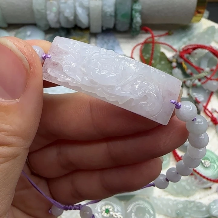 初***开翡翠未镶嵌手链手牌