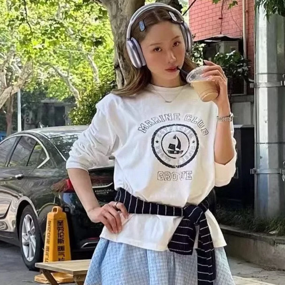 “哈呐家”秋季新款-车 静 媛同款帆船防晒罩衫，百搭休闲款～