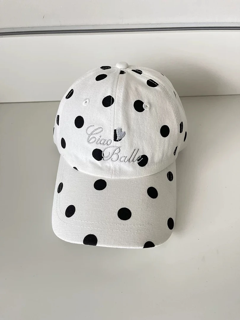 韩国ig博主同款波点豹纹棒球帽女