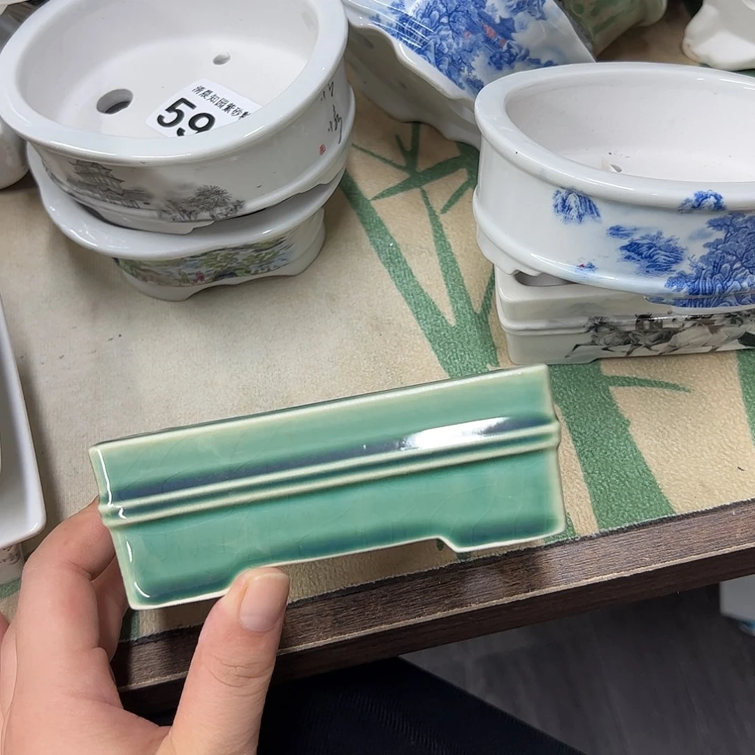 白泥花盆564号瑕疵12/9/4cm