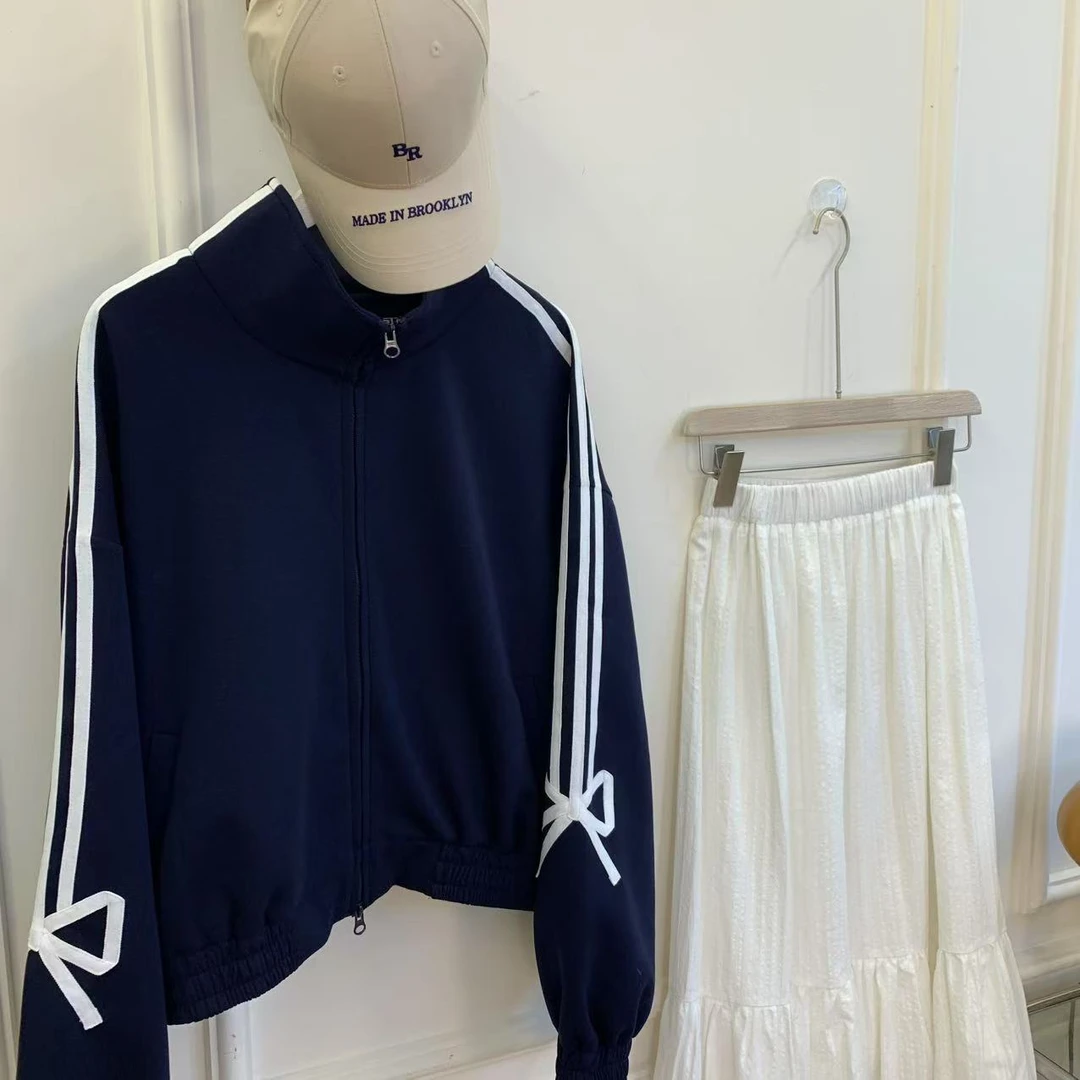 the white｜正品韩代「那白家」欧若风棒球外套时尚百搭休闲春季