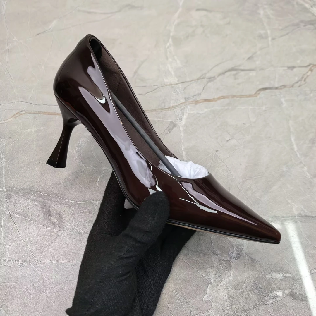 b（孤品）37码单鞋女 66-12(牛皮) 红棕色