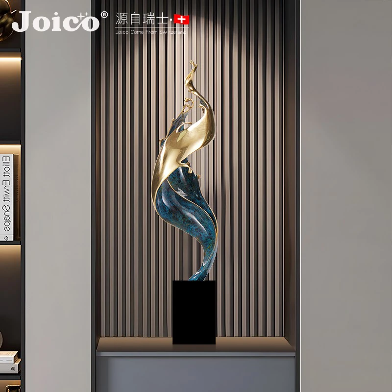 joico瑞士摆件轻奢大气风生水起新房客厅家居入户玄关装饰品