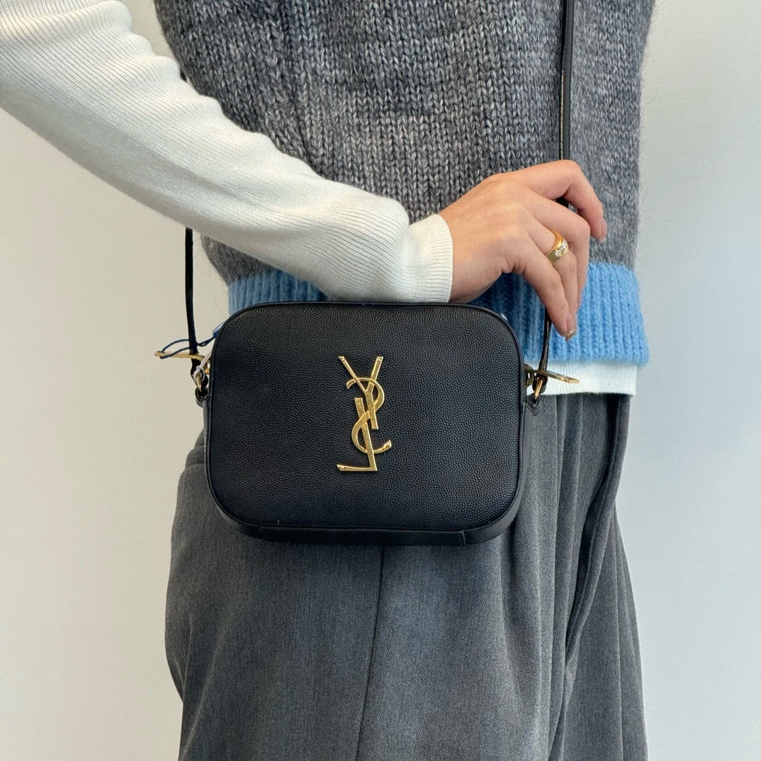 95新 YSL/圣罗兰 ysl黑金相机斜挎包