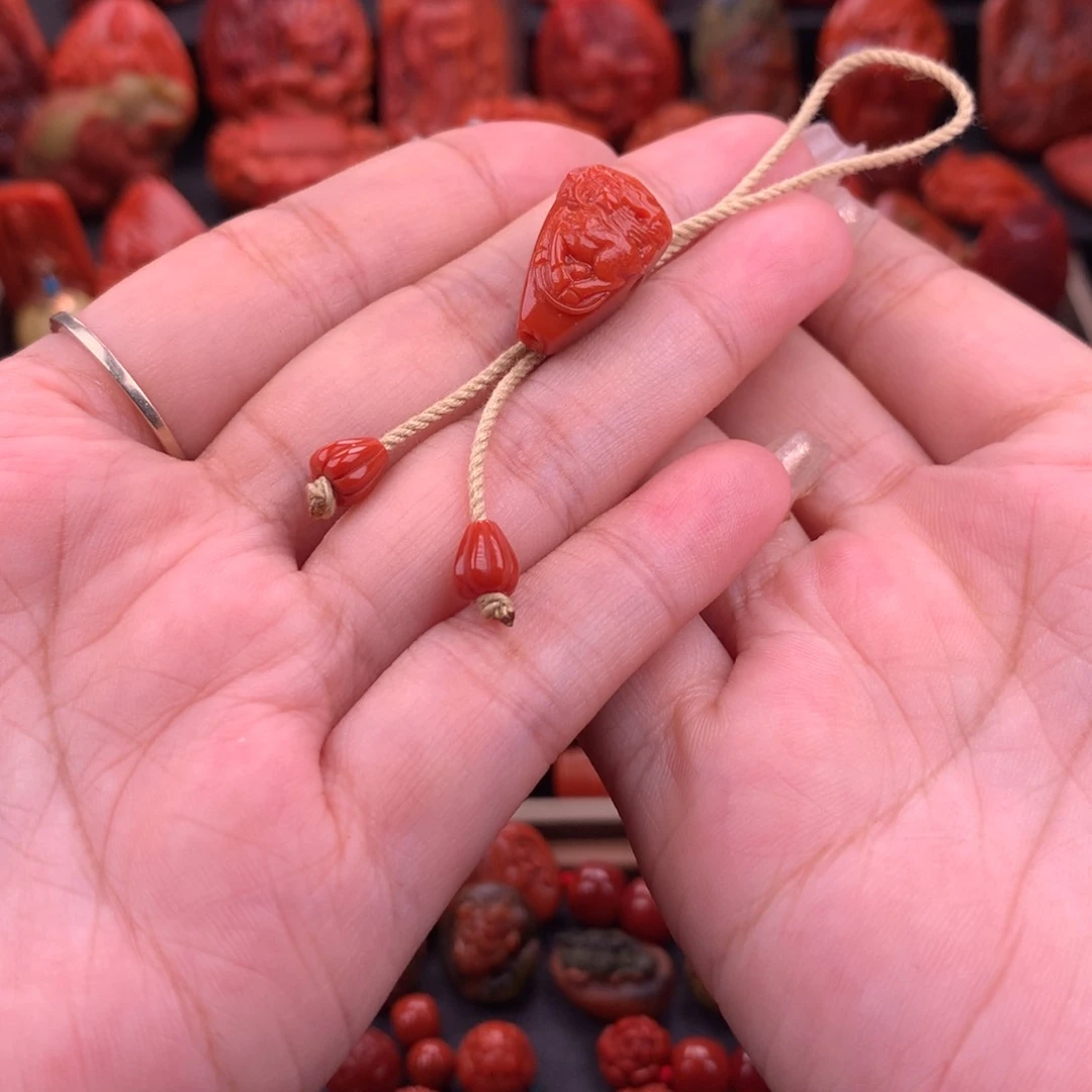 南红玛瑙南红川料原矿配饰套装未镶嵌