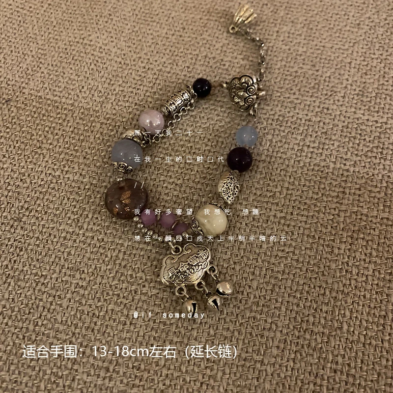 合金布艺手链 【束清欢】小众百搭设计感时尚个性手工编绳手链