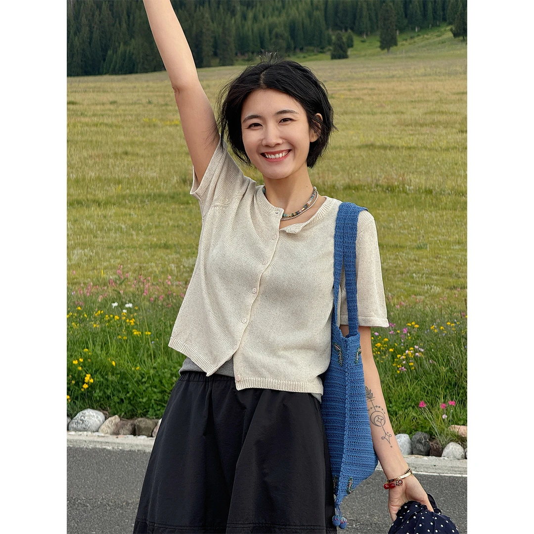 LANGQING 休闲百搭宽松针织衫45268#