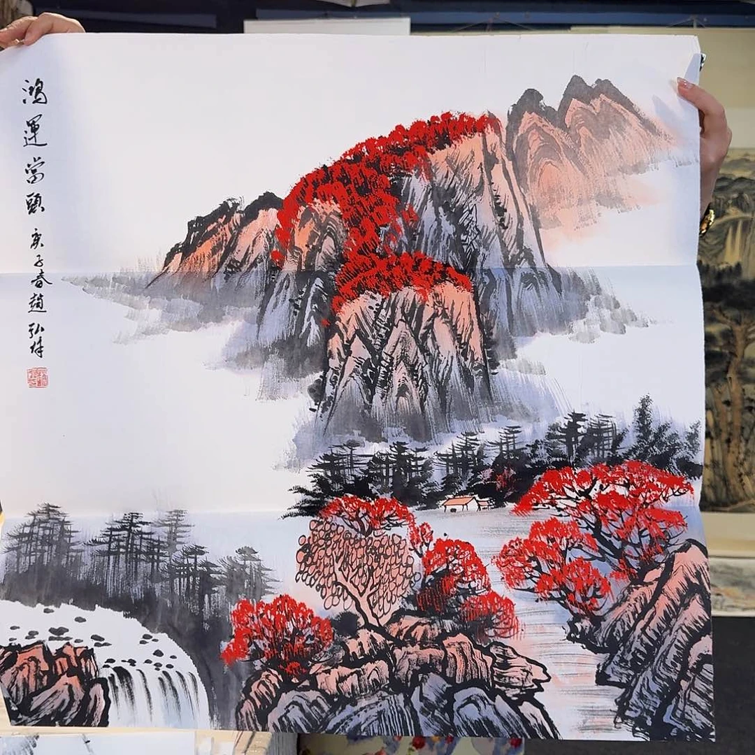 纯手绘年画好看的画