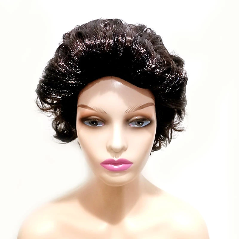 药学家屠呦呦同款假发短卷发中老年女士假发套自然逼真舒适时尚