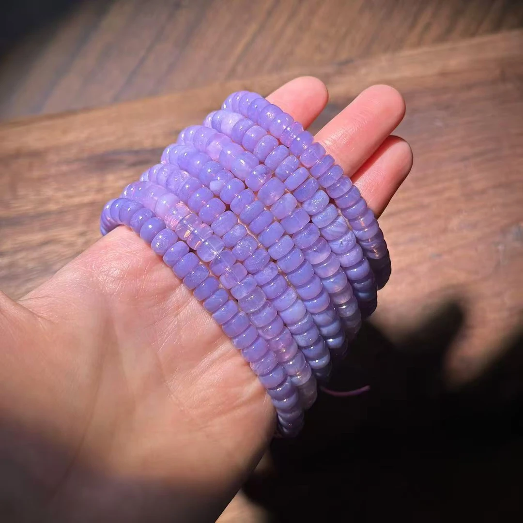 YS2025 紫玉晶水 晶算盘珠手链 多样性发其一